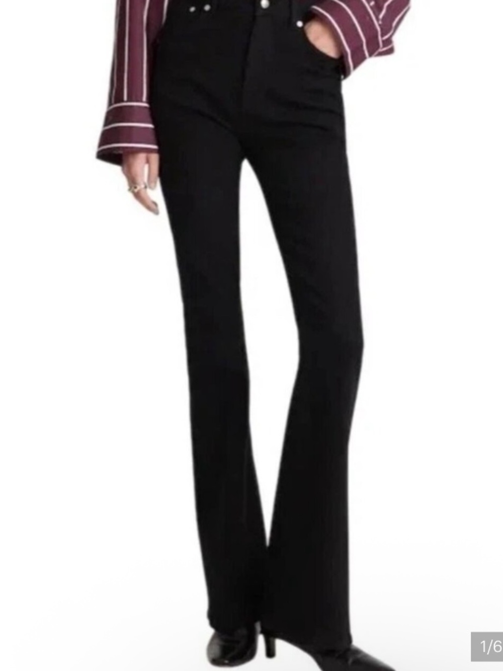 Madewell black the stretch flare jeans